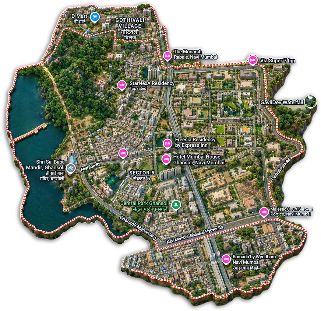 Aurum Navi Mumbai Map
